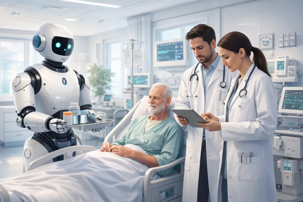 Robotics technology assisting doctors and healthcare professionals