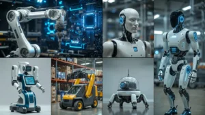 Different types of robots used in industries healthcare and daily life