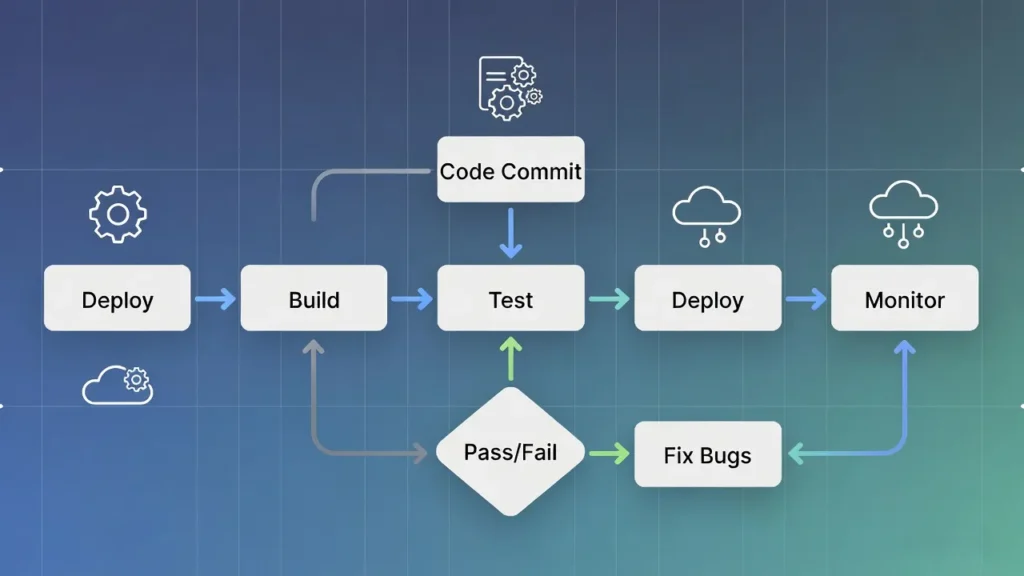 devops workflow with continuous integration and delivery