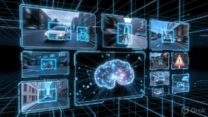 AI computer vision system detecting objects in images