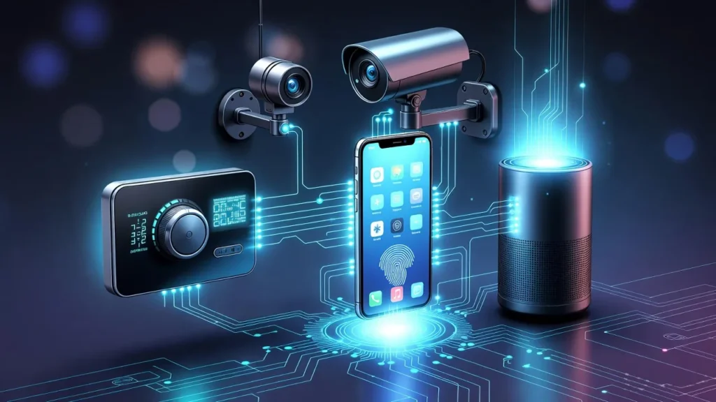 Internet of Things network connecting smart home devices