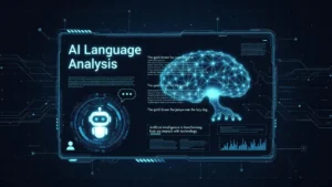 AI natural language processing analyzing text and speech