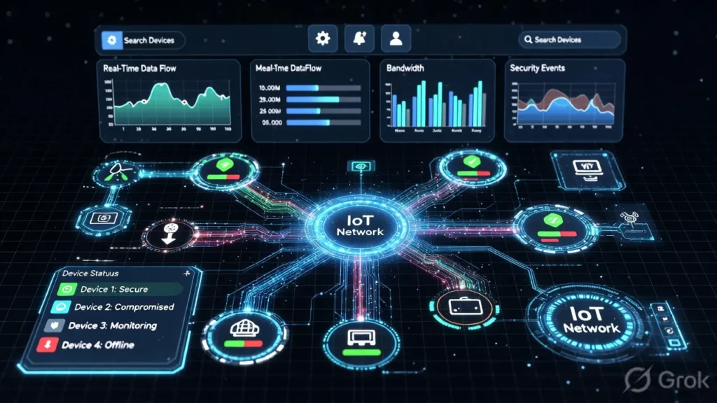 Internet of Things security monitoring connected devices