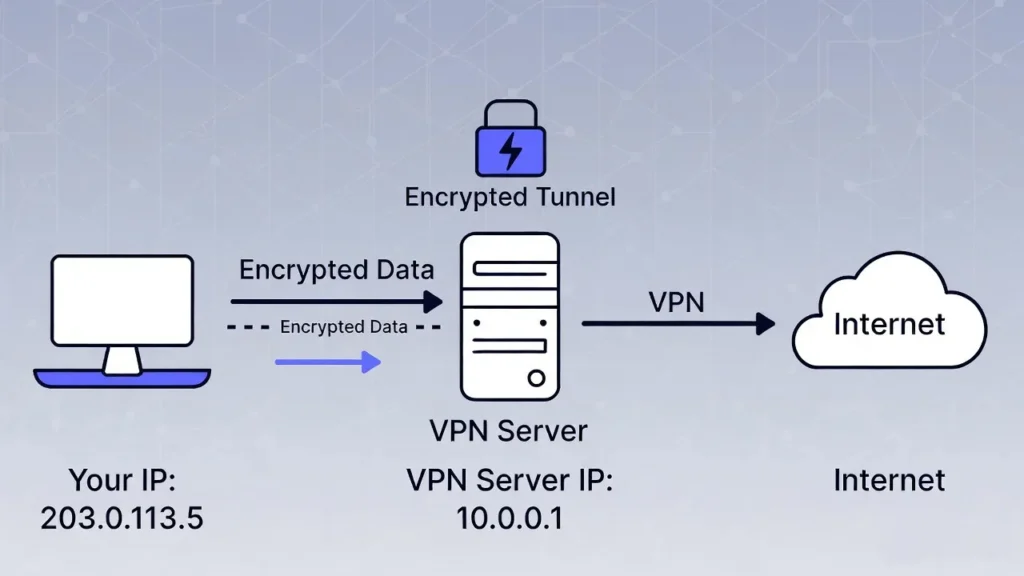 how vpn works with ip masking and encryption